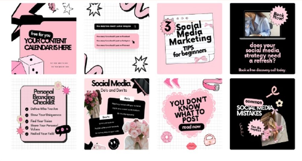 Canva Templates preview from Pretty & Paid PLR Vault™