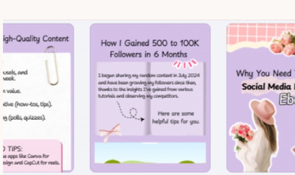 Carousel Posts preview from Pretty & Paid PLR Vault™