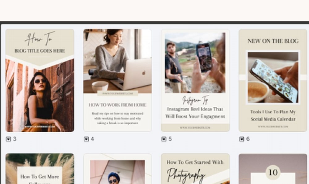 Pinterest Templates preview from Pretty & Paid PLR Vault™
