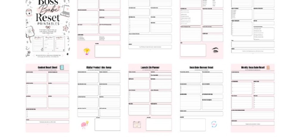 Printables & Planners preview from Pretty & Paid PLR Vault™